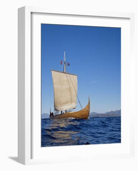 Gaia, Replica Viking Ship, Norway, Scandinavia-David Lomax-Framed Photographic Print