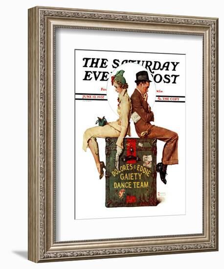 "Gaiety Dance Team" Saturday Evening Post Cover, June 12,1937-Norman Rockwell-Framed Giclee Print