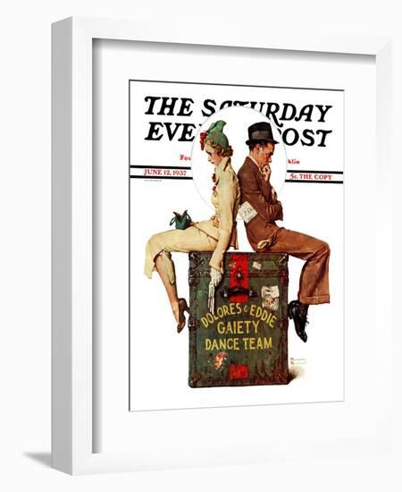 "Gaiety Dance Team" Saturday Evening Post Cover, June 12,1937-Norman Rockwell-Framed Giclee Print