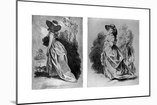 Gainsborough's Studies for His Celebrated Portrait of the Duchess of Devonshire, C1787-Thomas Gainsborough-Mounted Giclee Print