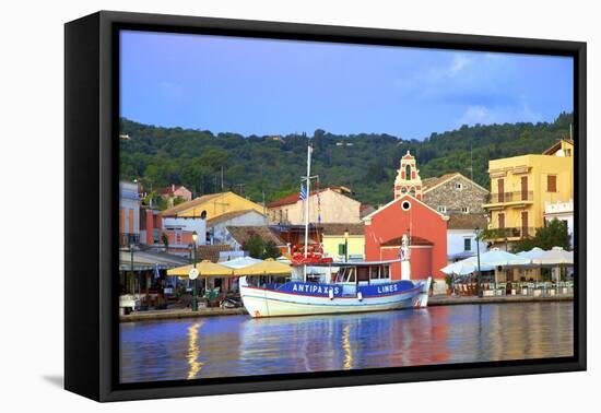 Gaios Harbour, Paxos, the Ionian Islands, Greek Islands, Greece, Europe-Neil Farrin-Framed Premier Image Canvas