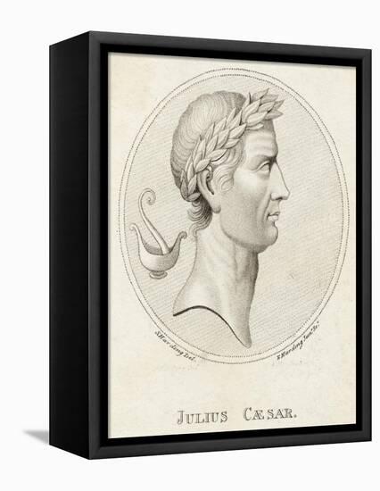 Gaius Julius Caesar Roman Emperor-Sophie Harding-Framed Premier Image Canvas