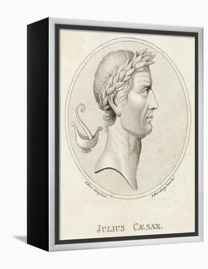 Gaius Julius Caesar Roman Emperor-Sophie Harding-Framed Premier Image Canvas