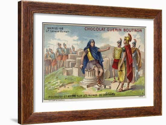 Gaius Marius in Exile Among the Ruins of Carthage-null-Framed Giclee Print