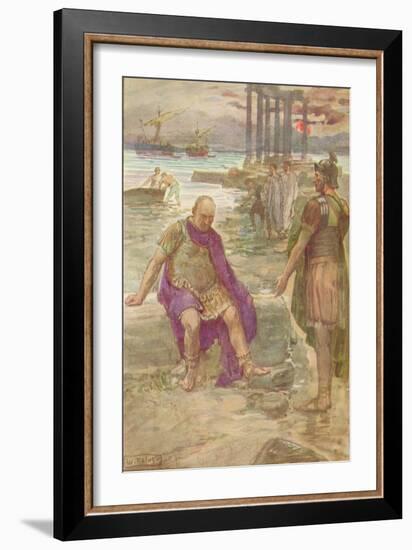 'Gaius Marius sitting in exile among the ruins of Carthage', c1912 (1912)-William Rainey-Framed Giclee Print