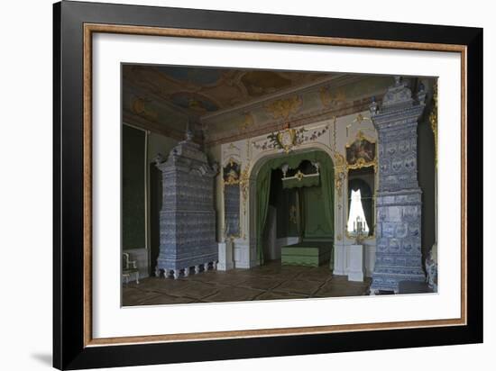 Gala Bedroom with Two Large Tiled Stoves-null-Framed Photographic Print