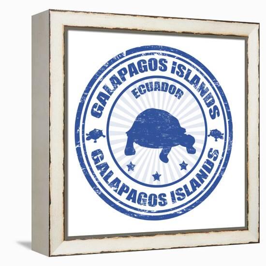 Galapagos Islands Stamp-radubalint-Framed Stretched Canvas