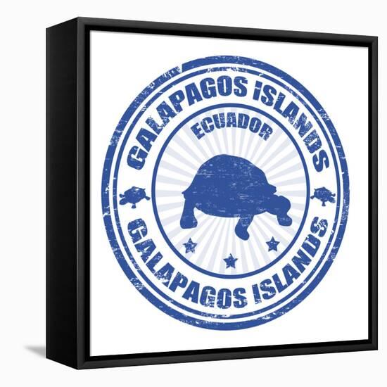 Galapagos Islands Stamp-radubalint-Framed Stretched Canvas