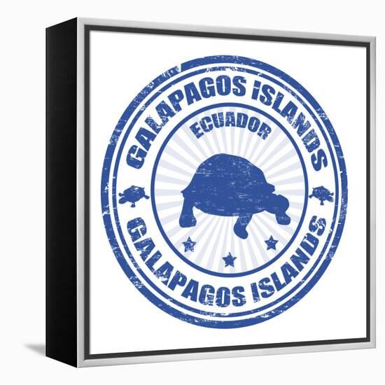 Galapagos Islands Stamp-radubalint-Framed Stretched Canvas