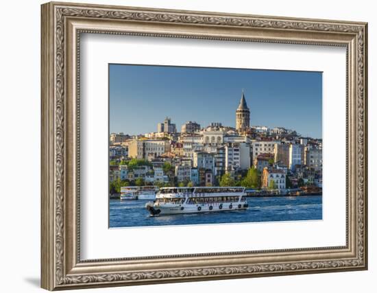 Galata District Skyline with Galata Tower, Istanbul, Turkey-Stefano Politi Markovina-Framed Photographic Print