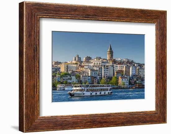 Galata District Skyline with Galata Tower, Istanbul, Turkey-Stefano Politi Markovina-Framed Photographic Print