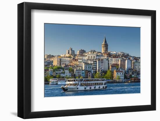 Galata District Skyline with Galata Tower, Istanbul, Turkey-Stefano Politi Markovina-Framed Photographic Print