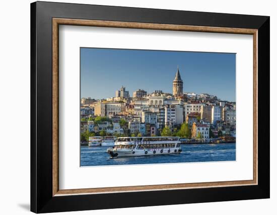 Galata District Skyline with Galata Tower, Istanbul, Turkey-Stefano Politi Markovina-Framed Photographic Print