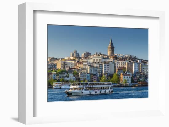 Galata District Skyline with Galata Tower, Istanbul, Turkey-Stefano Politi Markovina-Framed Photographic Print