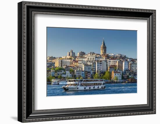 Galata District Skyline with Galata Tower, Istanbul, Turkey-Stefano Politi Markovina-Framed Photographic Print