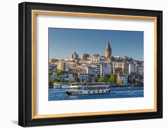 Galata District Skyline with Galata Tower, Istanbul, Turkey-Stefano Politi Markovina-Framed Photographic Print