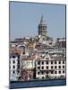 Galata Tower in Background, the Bosporus, Istanbul, Turkey, Europe-null-Mounted Photographic Print