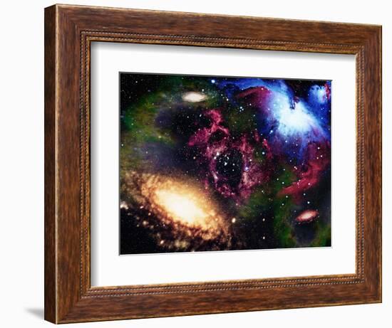 Galaxies and Nebulas of Outer Space-Randall Fung-Framed Photographic Print