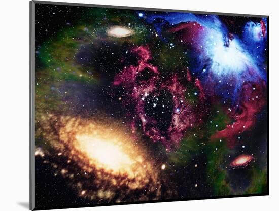 Galaxies and Nebulas of Outer Space-Randall Fung-Mounted Photographic Print