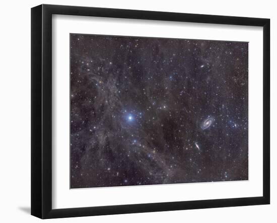 Galaxies M81 And M82 As Seen Through the Intergalactic Flux Nebula-Stocktrek Images-Framed Photographic Print