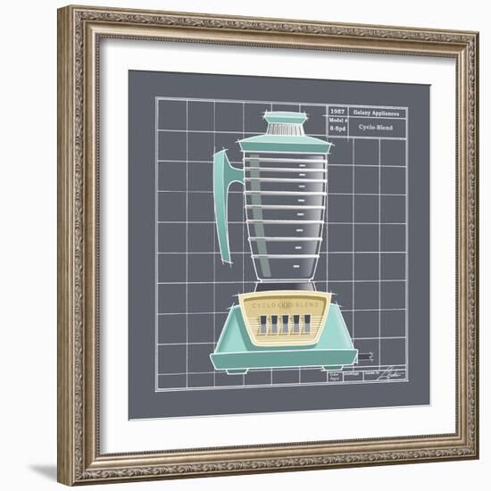 Galaxy Blender - Aqua-Larry Hunter-Framed Giclee Print