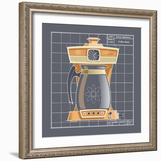 Galaxy Coffeemaid - Tangerine-Larry Hunter-Framed Giclee Print