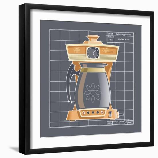 Galaxy Coffeemaid - Tangerine-Larry Hunter-Framed Giclee Print