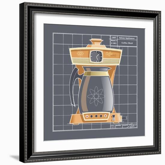 Galaxy Coffeemaid - Tangerine-Larry Hunter-Framed Giclee Print