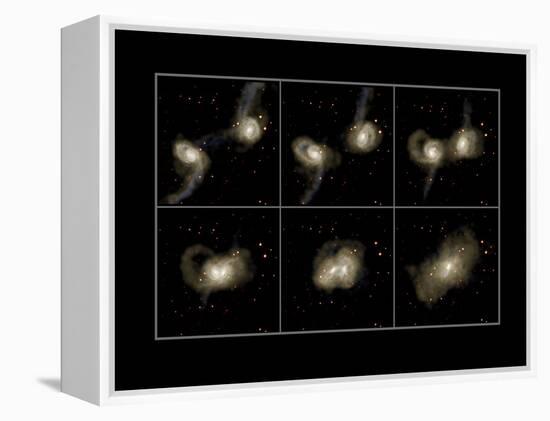 Galaxy Collision Model-Max Planck-Framed Premier Image Canvas