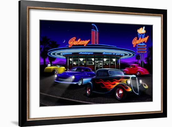 Galaxy Diner-Helen Flint-Framed Art Print