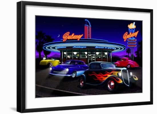 Galaxy Diner-Helen Flint-Framed Art Print