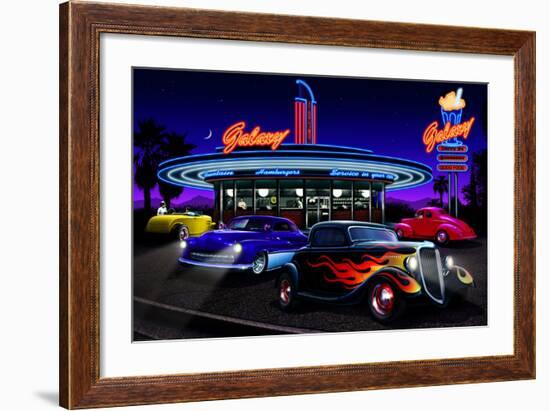 Galaxy Diner-Helen Flint-Framed Art Print