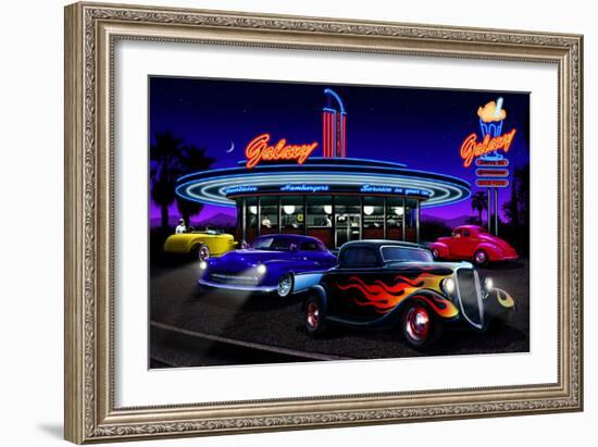 Galaxy Diner-Helen Flint-Framed Art Print