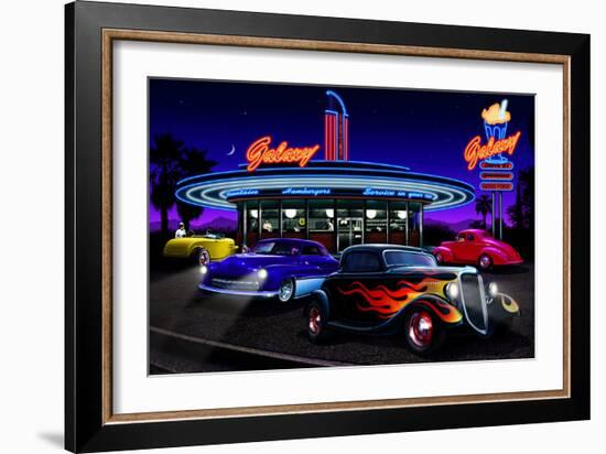 Galaxy Diner-Helen Flint-Framed Art Print