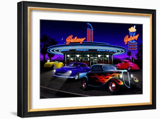 Galaxy Diner-Helen Flint-Framed Art Print