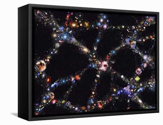 Galaxy Distribution, Computer Artwork-Mehau Kulyk-Framed Premier Image Canvas