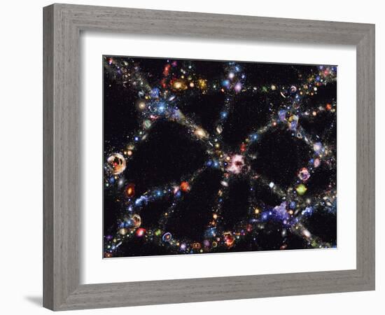 Galaxy Distribution, Computer Artwork-Mehau Kulyk-Framed Photographic Print