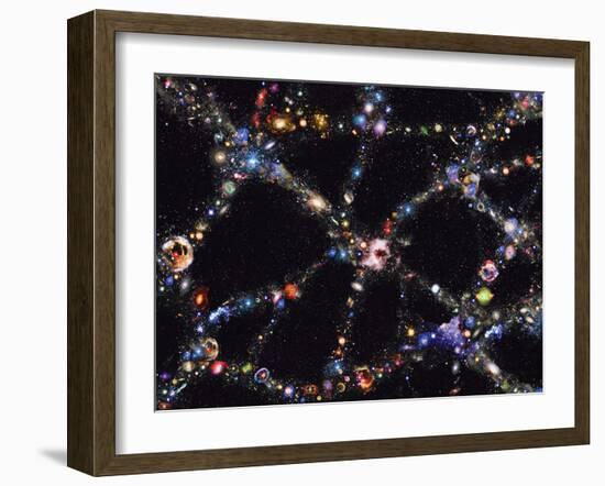 Galaxy Distribution, Computer Artwork-Mehau Kulyk-Framed Photographic Print