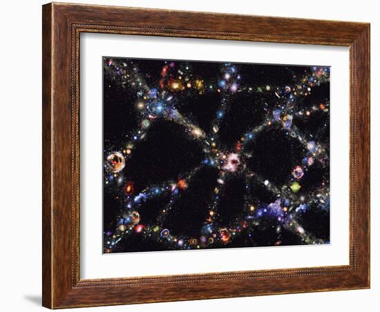 Galaxy Distribution, Computer Artwork-Mehau Kulyk-Framed Photographic Print