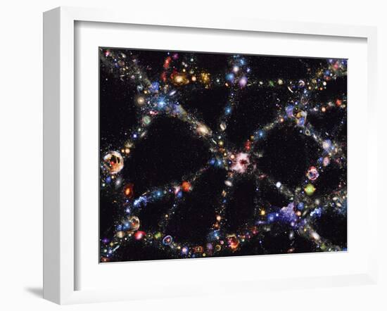 Galaxy Distribution, Computer Artwork-Mehau Kulyk-Framed Photographic Print