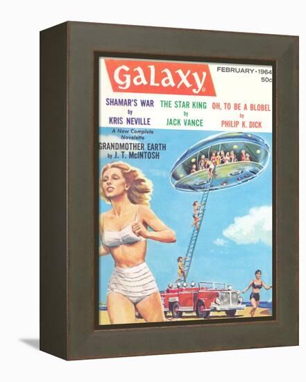 Galaxy Science Fiction Magazine Cover-null-Framed Stretched Canvas