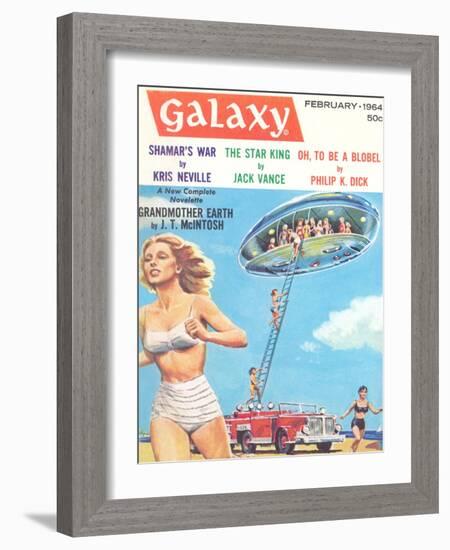 Galaxy Science Fiction Magazine Cover-null-Framed Art Print