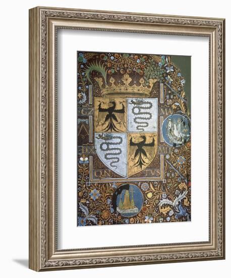 Galeazzo Maria Sforza's Coat of Arms, Miniature, Heraldry, Italy-null-Framed Giclee Print