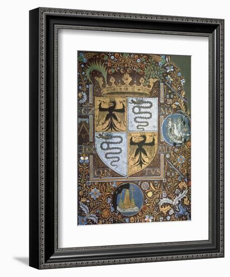 Galeazzo Maria Sforza's Coat of Arms, Miniature, Heraldry, Italy-null-Framed Giclee Print