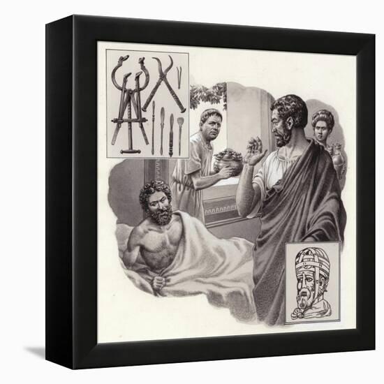 Galen the Physician Risks His Life Telling a Roman Emperor He Has Been Over-Eating-Pat Nicolle-Framed Premier Image Canvas