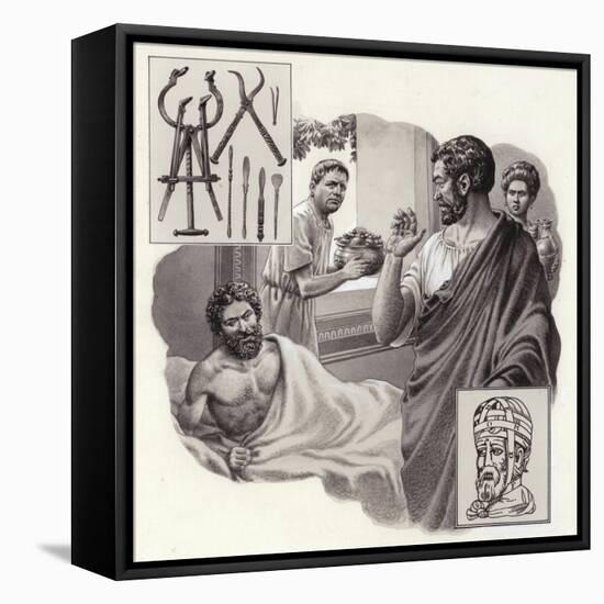 Galen the Physician Risks His Life Telling a Roman Emperor He Has Been Over-Eating-Pat Nicolle-Framed Premier Image Canvas