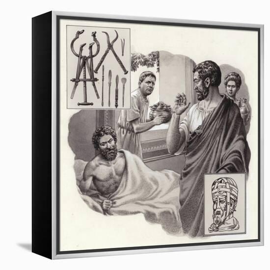 Galen the Physician Risks His Life Telling a Roman Emperor He Has Been Over-Eating-Pat Nicolle-Framed Premier Image Canvas