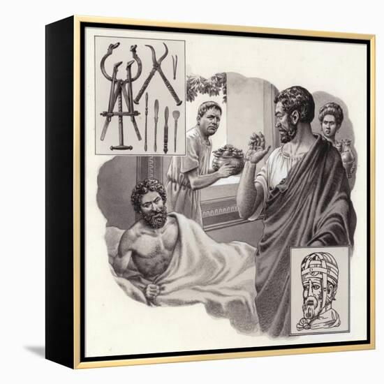 Galen the Physician Risks His Life Telling a Roman Emperor He Has Been Over-Eating-Pat Nicolle-Framed Premier Image Canvas