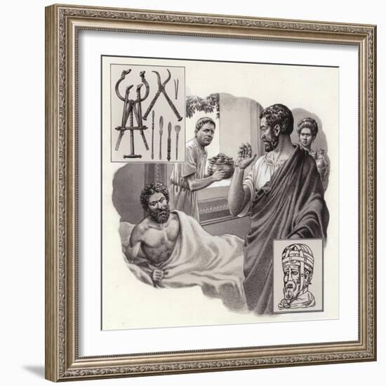 Galen the Physician Risks His Life Telling a Roman Emperor He Has Been Over-Eating-Pat Nicolle-Framed Giclee Print