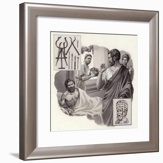 Galen the Physician Risks His Life Telling a Roman Emperor He Has Been Over-Eating-Pat Nicolle-Framed Giclee Print